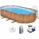 Каркасный бассейн Bestway 56719 (610х366х122 см) с гидромассажем, картриджным фильтром и лестницей