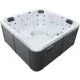 СПА-басейн Aquajoy Riviera (200х200х90 см), сріблясто-білий мармур, з динаміками та LED-підсвічуванням