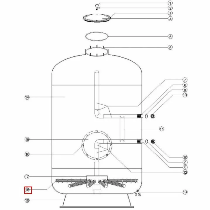 Сепаратор фільтра Aquaviva D-800 high bed (комплект)